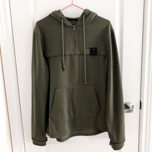 Dark green half zip hoodie